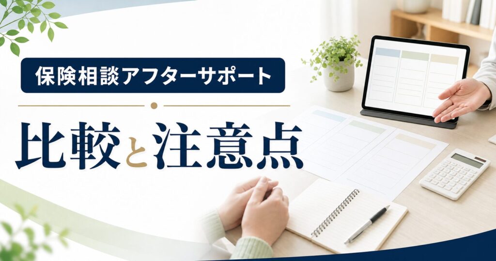 保険相談 アフターサポート 比較の比較ポイント｜選び方と注意点のアイキャッチ画像
