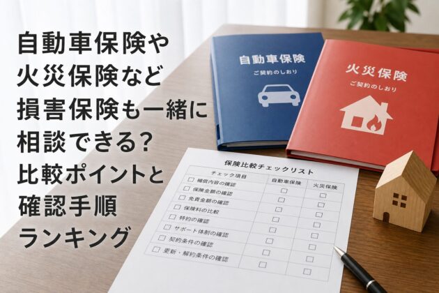 自動車保険や火災保険など損害保険も一緒に相談できる？比較ポイントと確認手順ランキングのアイキャッチ画像