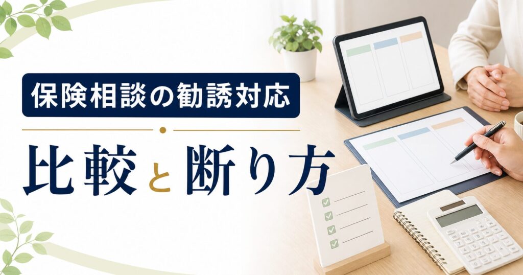 保険相談 勧誘 比較の比較ポイント｜選び方と注意点のアイキャッチ画像