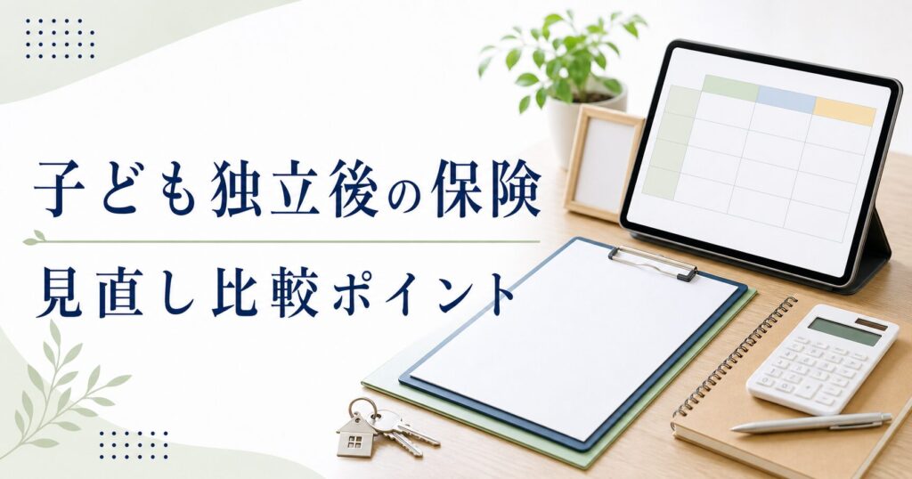 子ども独立 保険見直し 比較の比較ポイント｜選び方と注意点のアイキャッチ画像
