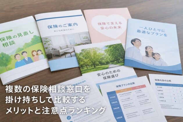 複数の保険相談窓口を掛け持ちして比較するメリットと注意点ランキングのアイキャッチ画像