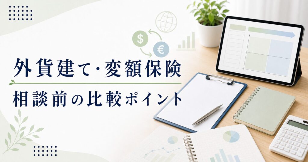 外貨建て保険 変額保険 比較の比較ポイント｜選び方と注意点のアイキャッチ画像