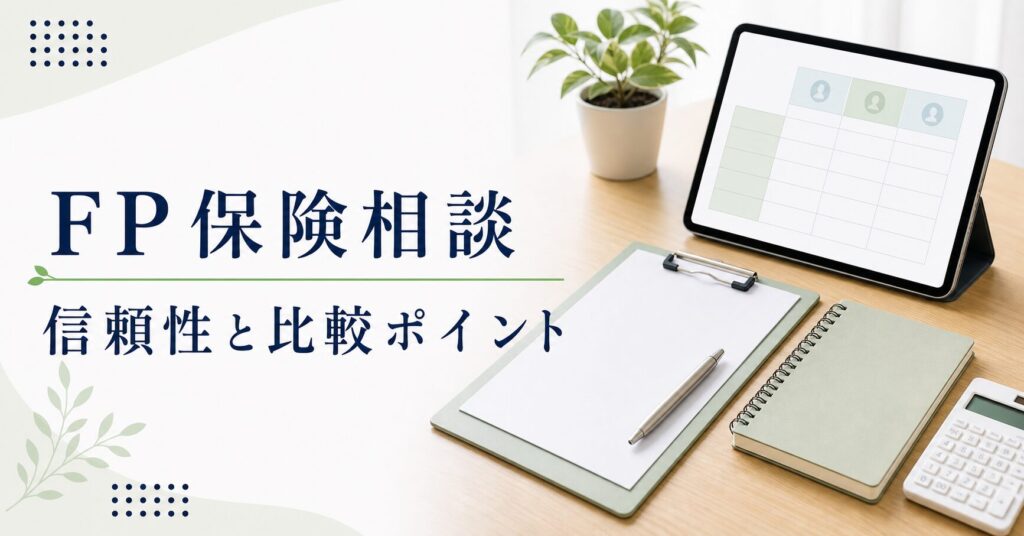 FP 保険相談 比較の比較ポイント｜選び方と注意点のアイキャッチ画像