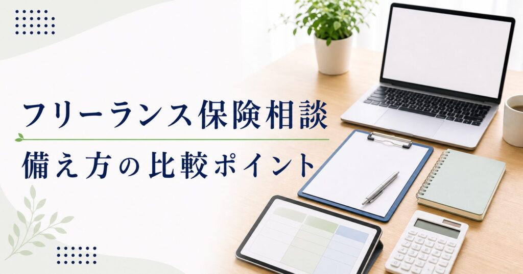 フリーランス 保険相談 比較の比較ポイント｜選び方と注意点のアイキャッチ画像
