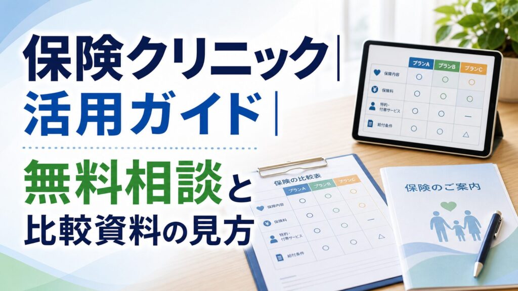 保険クリニック|活用ガイド｜無料相談と比較資料の見方のアイキャッチ画像