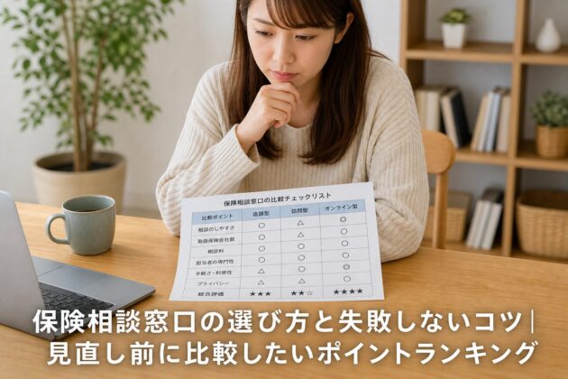保険相談窓口の選び方と失敗しないコツ｜見直し前に比較したいポイントランキングのアイキャッチ画像