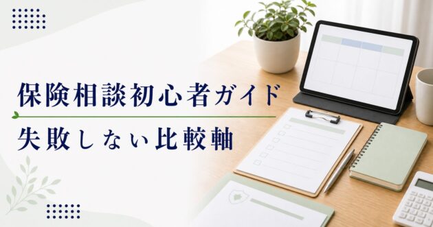 保険相談 初心者 比較の比較ポイント｜選び方と注意点のアイキャッチ画像