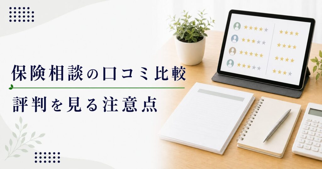 保険相談 口コミ 比較の比較ポイント｜選び方と注意点のアイキャッチ画像