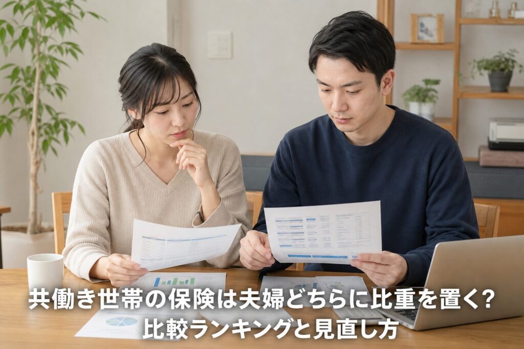 共働き世帯の保険は夫婦どちらに比重を置く？比較ランキングと見直し方のアイキャッチ画像