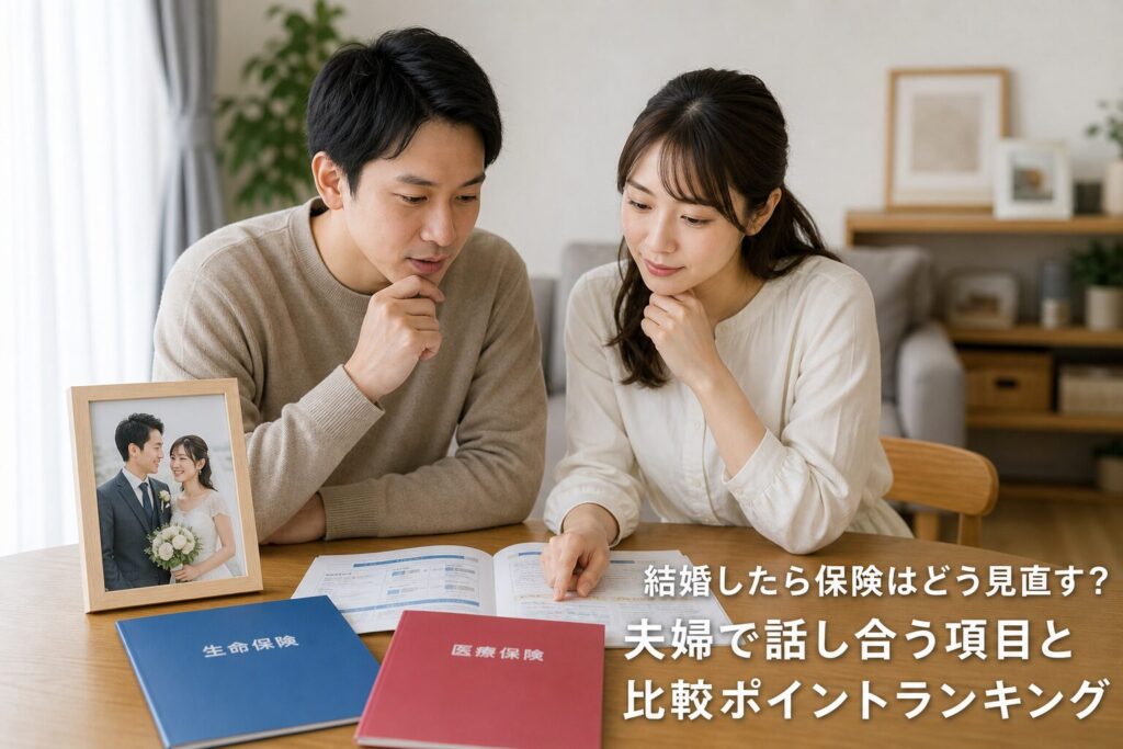 結婚したら保険はどう見直す？夫婦で話し合う項目と比較ポイントランキングのアイキャッチ画像