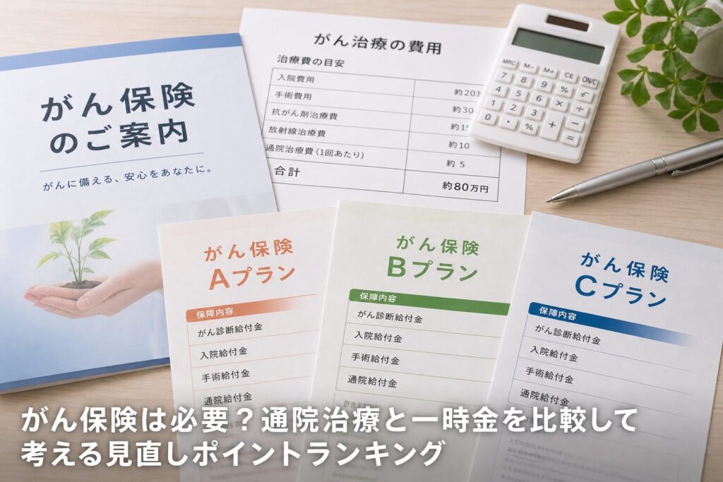 がん保険は必要？通院治療と一時金を比較して考える見直しポイントランキングのアイキャッチ画像