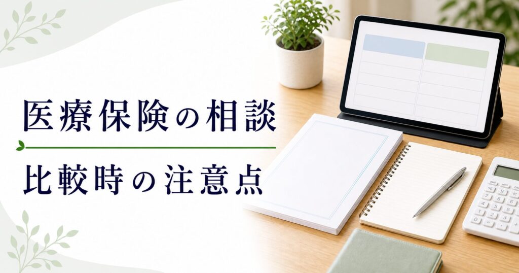 医療保険 相談 比較の比較ポイント｜選び方と注意点のアイキャッチ画像