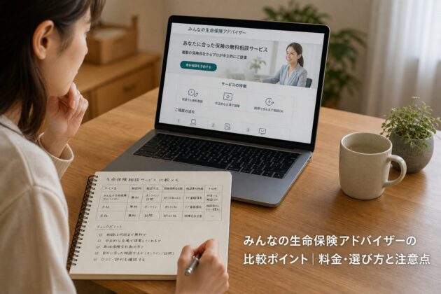 みんなの生命保険アドバイザーの比較ポイント|料金・選び方と注意点のアイキャッチ画像