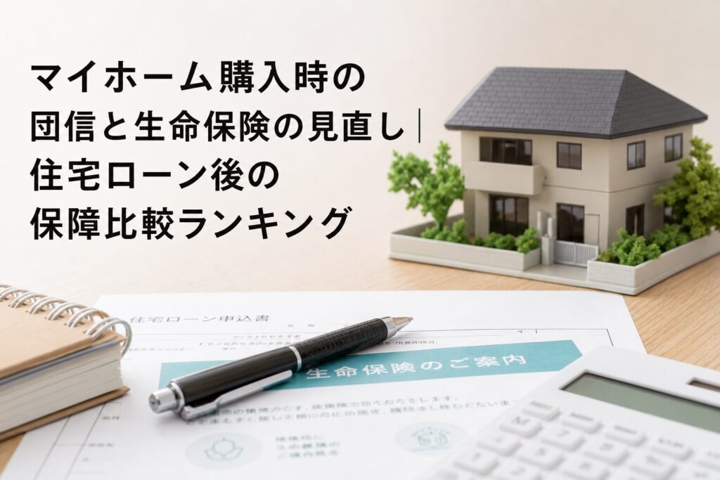 マイホーム購入時の団信と生命保険の見直し｜住宅ローン後の保障比較ランキングのアイキャッチ画像