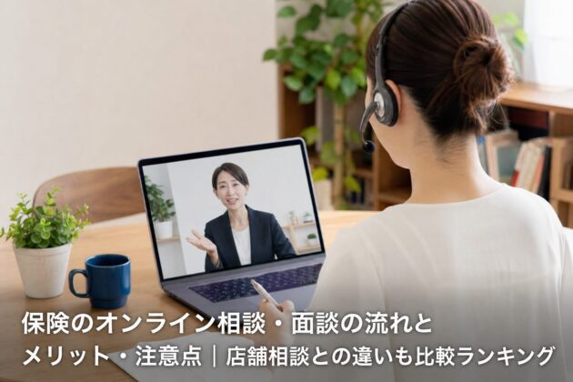 保険のオンライン相談・面談の流れとメリット・注意点|店舗相談との違いも比較ランキングのアイキャッチ画像