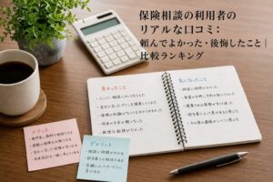 保険相談の利用者のリアルな口コミ：頼んでよかった・後悔したこと｜比較ランキングのアイキャッチ画像