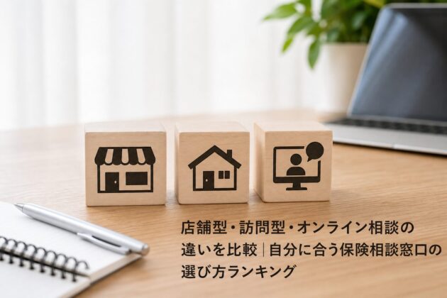 店舗型・訪問型・オンライン相談の違いを比較|自分に合う保険相談窓口の選び方ランキングのアイキャッチ画像