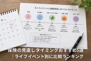 保険の見直しタイミングおすすめ5選｜ライフイベント別に比較ランキングのアイキャッチ画像