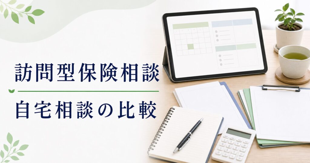 訪問型保険相談の比較｜自宅相談で見たいポイントのアイキャッチ画像