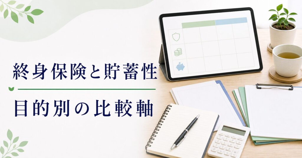 終身保険と貯蓄の比較｜相談前に見るポイントのアイキャッチ画像