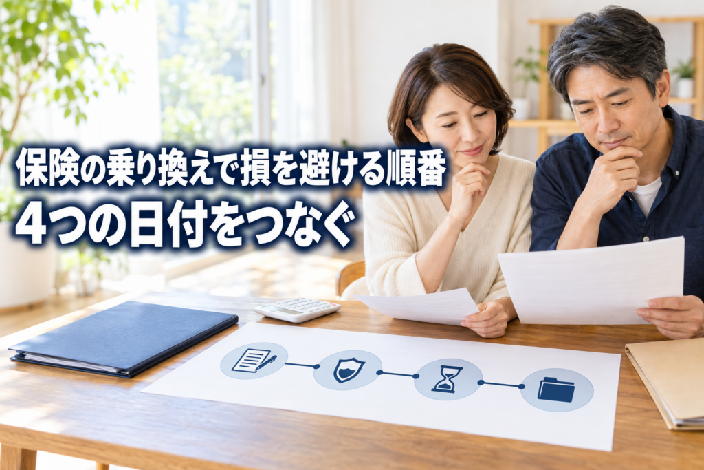 保険の乗り換えを4つの日付で整理する記事のアイキャッチ
